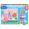 EDUCA Puzzle Prasiatko Peppa 4v1 (12,16,20,25 dielikov)