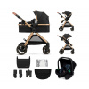 Kinderkraft | KINDERKRAFT - Kombinovaný kočík 3v1 ESME Pure black + autosedačka MINK PRO | AG0897