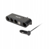 PEIYING Autoadaptér napájací 4x zásuvka+USB+kábel PY-CHR0011
