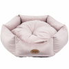 Biglo Velur Love Pink - elegantný zamatový pelech pre psov a mačky, šesťuholníkový, špinavo ružový - L