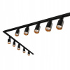 Kolajnicové led svietidla - Krok Nastavte 2x1,9 m l + 10x svetlomet čierny a zlatý (Krok Nastavte 2x1,9 m l + 10x svetlomet čierny a zlatý)