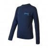 SENSOR MERINO DF LOGO juniorské triko dl.rukáv deep blue 21200026-06