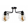 BERGE LED luster stropné svietidlo 2xE27, rolovací, priehľadný štvorec