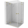 Mexen Lunar, L Duo výklopný sprchový kút 85 x 80 cm, 8mm číre sklo, zlatý profil, 834L-085L-080P-50-00