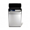 Simplehuman Dotykový kôš na triedený odpad 24 l/24 l, hranatý, matná oceľ, FPP