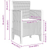 vidaXL 5-dielna záhradná jedálenská súprava s vankúšmi Antracit Poly Rattan - Anthracite - 267964-284627