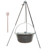 Perfect Cauldron kotlík na guláš nerez 1,5 mm 30 l, Perfect Cauldron pokrievka nerez 50 cm INOX, Perfect Cauldron špeciálna teleskopická trojnožka s poistnou kladkou 93-170 cm VAR, vareška 50 cm SMREK