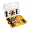 DeWALT DT70757 - 55-dielna sada vrtákov do kovu HSS-G, plochých vrtákov do dreva, bitov a adaptérov