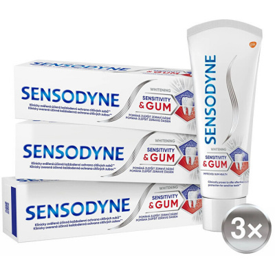 Sensodyne Sensitivity & Gum Whitening Trio Toothpaste- Zubná pasta 75 ml