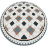 Okrúhly vinylový domáci koberec Okrúhly vinylový domáci koberec geometrické diamanty dww-w0007184