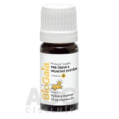 BioGaia Protectis s vitamínom D kvapky 1x5 ml, 7350012554194