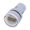 Digitálny voltmeter kruhový 22mm, 60V - 500V AC, červený Biela