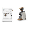 Ascaso Steel DUO PID, White&Wood + Eureka Mignon Single Dose, White & Oak
