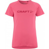 Dámské funkční triko CRAFT CORE Essence Logo - růžová Velikost: XL
