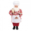Clayre & Eef Červená vianočná dekorácia figúrka Santa Claus cukrár - 22*19*45 cm - Clayre & Eef