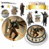 DIGITÁLNA TLAČ Jedlý obrázok na tortu MANDALORIAN STAR WARS YODA + POSTAVY + TEX