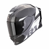 Moto přilba SCORPION EXO-R1 EVO CARBON AIR RALLY černo/bílá - Velikost S