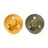 BIBS Colour cumlíky, kaučuk 2ks - veľkosť 2 - Honey Bee Olive