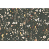 Bavlnená látka PERKÁL - Kvetinová nežnosť - tmavá š.160