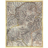 SAMUEL MIKOVÍNI (1686-1750): Mapa Novohradskej stolice. Kolorovaná medirytina. Bratislava, 1742. Druh potlače: Exkluzívne prevedenie na plátne v drevených lištách 100x127 - Reprodukcia dekoračnej hist