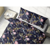 Dreamy Linens Obliečky bavlnené tmavo modré Botanický vzor