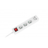 Predlž. zásuvka 3x+2xUSB+vypínač 1,5m biela
