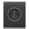 Ajax CenterCover (smart) – Stredový kryt zásuvky, horizontálny Zvoľte farbu produktu: Grafitová