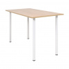 vidaXL Jedálenský stôl 120x60x73 cm, dubová a biela farba - Biela - 644-644
