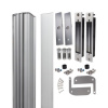 LOCINOX N LINE B MAG KIT 2500 S - sada prídržných elektromagnetov, dorazové a krycie lišty, pre krídlové bránky, strieborná