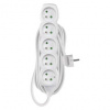 EMOS Predlžovací kábel 7 m / 5 zásuviek / biely / PVC / 1 mm2 P0517