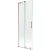 Mexen Velar L, 2-krídlová posuvná vaňová zástena 70 x 150 cm, 8mm číre sklo, brúsená oceľ, 896-070-003-01-97