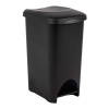 Čierny pedálový plastový odpadkový kôš 40 l - Addis