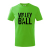 Volleyball nápis - Tričko detské bavlnené - 104-110cm / 3-4 roky ( Apple Green )