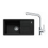 FRANKE SETG268MČ fragran drez 780x435mm BSG 611-78/39 Čierna mat+batéria FS 3230.031 Chróm FRA 114.0700.758