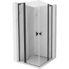 Mexen, Mexen Mist L Duo výklopný sprchový kút 95 x 95 cm, priehľadný, čierny - 8A4L-095-095-70-00