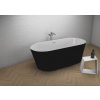 Samostatne stojaca vaňa čierna 160x80 + rám + sifón (Samostatne stojaca vaňa čierna 160x80 + rám + sifón)