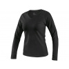 CXS MARY / Dámske tričko s výstrihom do V, dlhý rukáv - čierna XXL