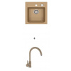 Alveus ATROX 10 SET kuchynský granit. drez so sifón. 40x50 + batéria ROXA Beige ATROX10G55+ROXA55