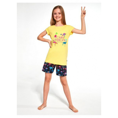 Dievčenské pyžamo CORNETTE Kids Girl 787/93 Caribbean 86-128 - žltá 98-104