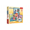 Puzzle 3v1 Lilo&Stitch - Čas so Stitchom 20x19, 5cm v krabici 28x28x6cm