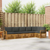 Rohová sofa sada s polštářem 6 pcs Přirozená a Anthracitová 3374892