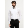Michael Kors Smokingová košeľa pánska bavlnená s elastanom MK0DS01681 biela 41