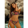 Dámske dvojdielne plavky Palermo 1 S730PA1-1 Black with Leaves - Self 36D