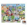 Puzzle v kufríku Mesto City Janod 36 dielov od 4 rokov