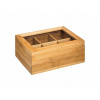 Bambusová čajová škatuľka 5five Simple Smart so 6 priehradkami, 21 x 16 x 9 cm