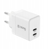 Crong - Nabíjačka 2x USB-C 35W PD 3.0 s PPS (biela)