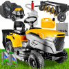 STIGA záhradný traktor, kosačka, Traktor ESTATE 384 M, kôš 200L, motor benzín (Súprava vertikutátorov 9v1 STIGA ESTATE 384M ZÁHRADNÝ TRAKTOR 16KM)