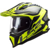 LS2 Helmets LS2 MX701 EXPLORER ALTER MATT BLACK H-V YELLOW