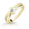 Zlatý prsteň Danfil DF1837 zo žltého zlata s briliantom 53