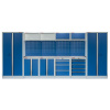 Kvalitný PROFI BLUE dielenský nábytok - 4535 x 2000 x 495 mm - MTGS1300BB1